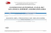 CONVOCATORIA CAS N° 13-2021-DREP-ADM.RR