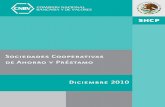 Sociedades Cooperativas de Ahorro y Préstamo Diciembre 2010