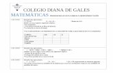 COLEGIO DIANA DE GALES MATEMÁTICAS