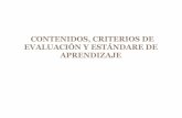 CONTENIDOS, CRITERIOS DE AVALUACIÓN Y ESTÁNDARES DE ...