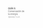 GUÍA 5 Conservación de la energía
