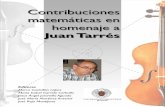 Contribuciones matemáticas en homenaje a