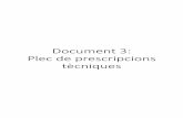 Document 3: Plec de prescripcions tècniques