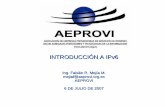INTRODUCCIÓN A IPv6 - AEPROVI