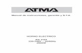 HORNO ELECTRICO AG 1153 220-240V ~ 50/60Hz 2000W