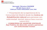Presentación de la experiencia de la Comunidad de Madrid ...