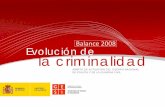 Balance 2008 Evolución de la criminalidad