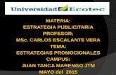 MATERIA: ESTRATEGIA PUBLICITARIA PROFESOR; MSc. CARLOS ...