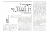 Terapia sexual en 25 casos de eyaculación precoz