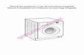 Manual de instalación y uso de la lavadora integrable ...