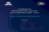 INFORME DE RENDICIÓN DE CUENTAS DE LA GESTIÓN 2009 - 2010