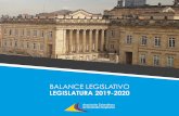 BALANCE LEGISLATIVO LEGISLATURA 2019-2020