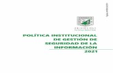 POLÍTICA INSTITUCIONAL DE GESTIÓN DE SEGURIDAD DE LA ...