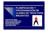 PLANIFICACIÓN Y PROGRAMACIÓN DE CLASES DE TENIS PARA ...