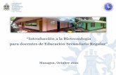 “Introducción a la Biotecnología para docentes de ...