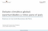 Debate climático global: oportunidades y retos para el país
