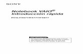 Notebook VAIO Introducción rápida - Sony