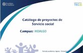 Catálogo de proyectos de Servicio social