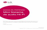 MANUAL DEL PROPIETARIO Mini Sistema de audio Hi-Fi