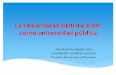 La Universidad Distrital FJDC como universidad pública