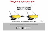 Barredora manual KBM650 KBM950 - Kruger - Maquinas de ...