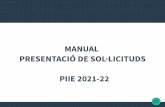 Manual de tramitació de sol·licituds dels PIIE 2021-22