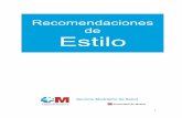 Recomendaciones de Estilo - Comunidad de Madrid