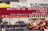 BOLETÍN DE NOVEDADES 1/2021 Biblioteca auxiliar. Archivo ...