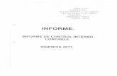 Informe de Control Interno Contable Vigencia 2011