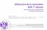 Utilización de la normativa APA 7ª edición