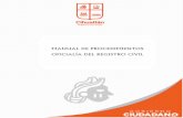 MANUAL DE PROCEDIMIENTOS OFICIALÍA DEL REGISTRO CIVIL