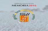 FEDERACIÓ CATALANA DE GOLF MEMÒRIA2016