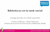 Bibliotecas en la web social - repositorio.uchile.cl