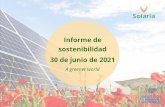 Informe de sostenibilidad 30 de junio de 2021