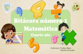 Bitácora número 1 Matemática - escuelablascanas.cl