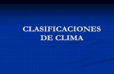 CLASIFICACIONES DE CLIMA
