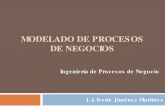 MODELADO DE PROCESOS DE NEGOCIOS Ingenier­a de Procesos de Negocio L.I. Ivette Jim©nez Mart­nez