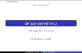 OPTICA GEOM ETRICA - Profesor JRC. Recursos académicos ... bachillerato/fisica/transparencias/optica