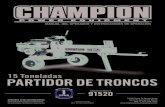 PARTIDOR DE TRONCOS - .Servicio t©cnico de Champion Power Equipment Nmero de modelo Nmero de