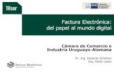 Factura Electrónica: del papel al mundo .Comprobantes Fiscales Electrónicos •Tickets y facturas