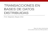 TRANSACCIONES EN BASES DE DATOS TRANSACCIONES EN BASES DE DATOS DISTRIBUIDAS ... â€¢ Ejemplo transacciones