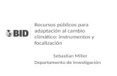 Recursos pblicos para adaptaci³n al cambio climtico: instrumentos y focalizaci³n Sebastian Miller Departamento de Investigaci³n