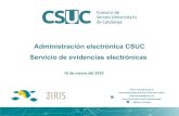 Administración electrónica CSUC: Servicio de evidencias electrónicas